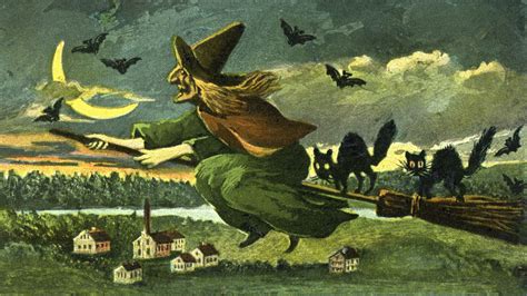 Witch on a flying sweep